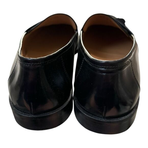 New Johnston & Murphy Men\'s Horner Black Leather Slip-on Loafers Dress Shoes 12 main image 3